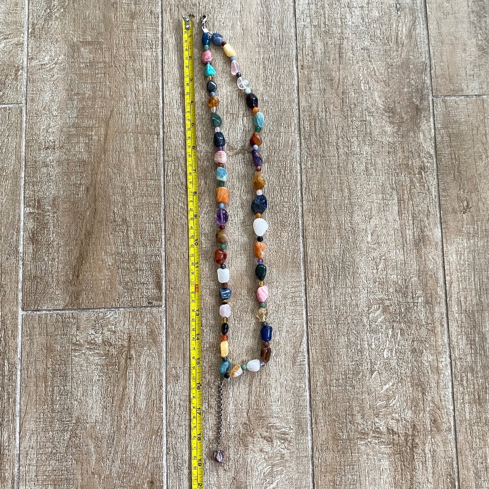 Multi Color Stone Necklace - Picture 3 of 3
